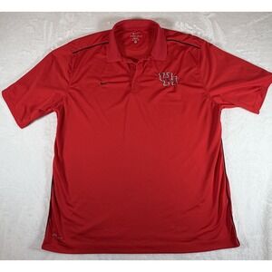 Nike Polo University of‎ Houston Cougars Men's XL Red Dri-Fit Shirt College